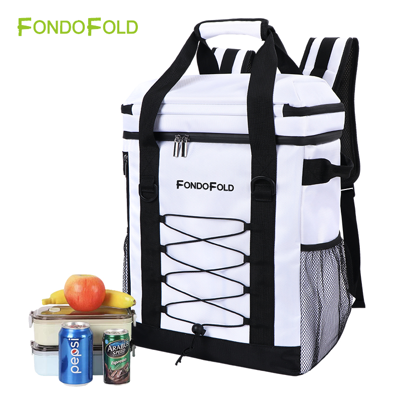 36 Cans Multi-functional Cooler Backpack with Side Mesh Pocket for Camping BBQ